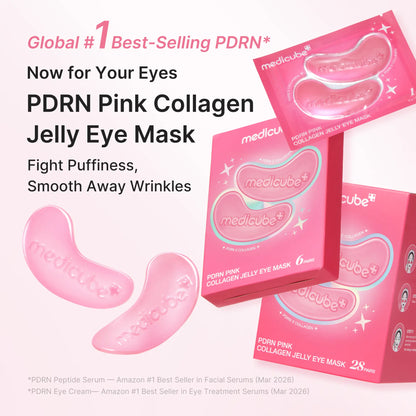 [NEW] [Medicube] PDRN Pink Collagen Jelly Eye Mask | Hydrogel Eye Patches with PDRN, Collagen, NAD | Refreshing for Puffy, Tired Eyes | Firming for Look of Wrinkles, Fine Lines | Korean Skincare (6/28/50 Pairs)